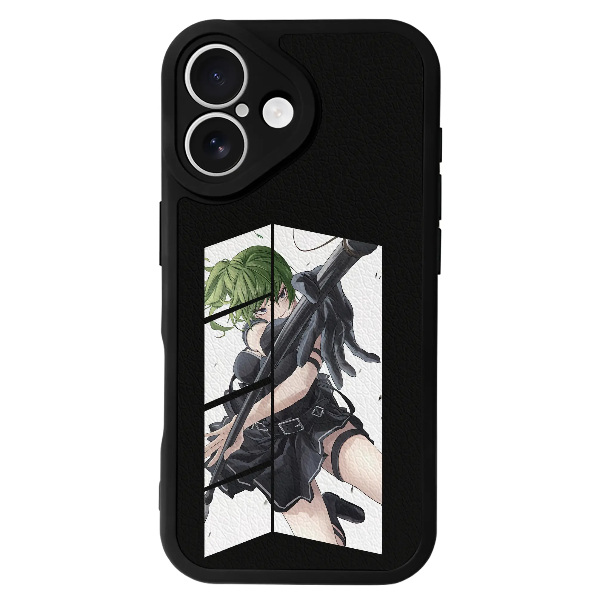 葬送のフリーレン（Frieren） グッズ,ユーベル（Übel） - IPhone 16シリーズ対応 ・ シリコンスマホケース ・ レザー調 ・ 高精度フィット ・ 耐衝撃 ・ ワイヤレス充電対応 ・ 精密カット